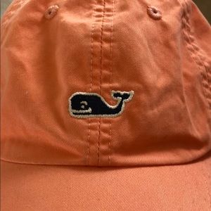 Peach colored Vineyard Vines baseball cap